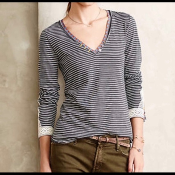 Anthropologie Tops - Anthropologie Little Yellow Button Long Sleeve